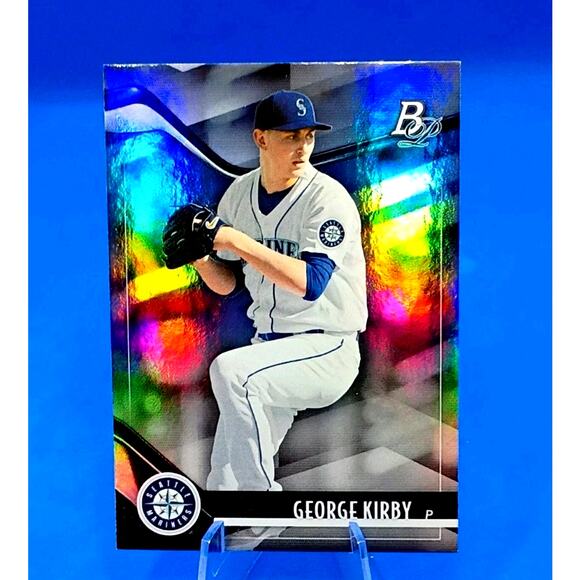 2021 Bowman Platinum Refractor- Top Prospects George Kirby #TOP-17 (RC) - Picture 1 of 5